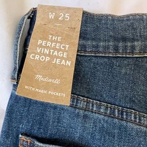 Madewell crop jeans brand new